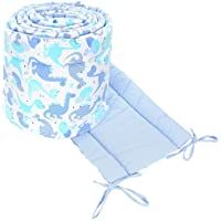 Los mejores  - TupTam Protector Acolchado para Cama de Bebé Largo- Dinosaurio Azul- 360x30 cm (Cuna 120x60 cm)